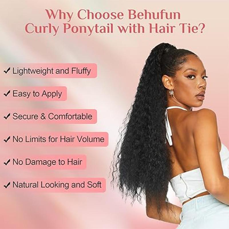 Ponytail Hair Extensions Are Lightweight Fluffy and Curly The Ponytail Is Naturally Soft and Synthetic Suitable for All Girls