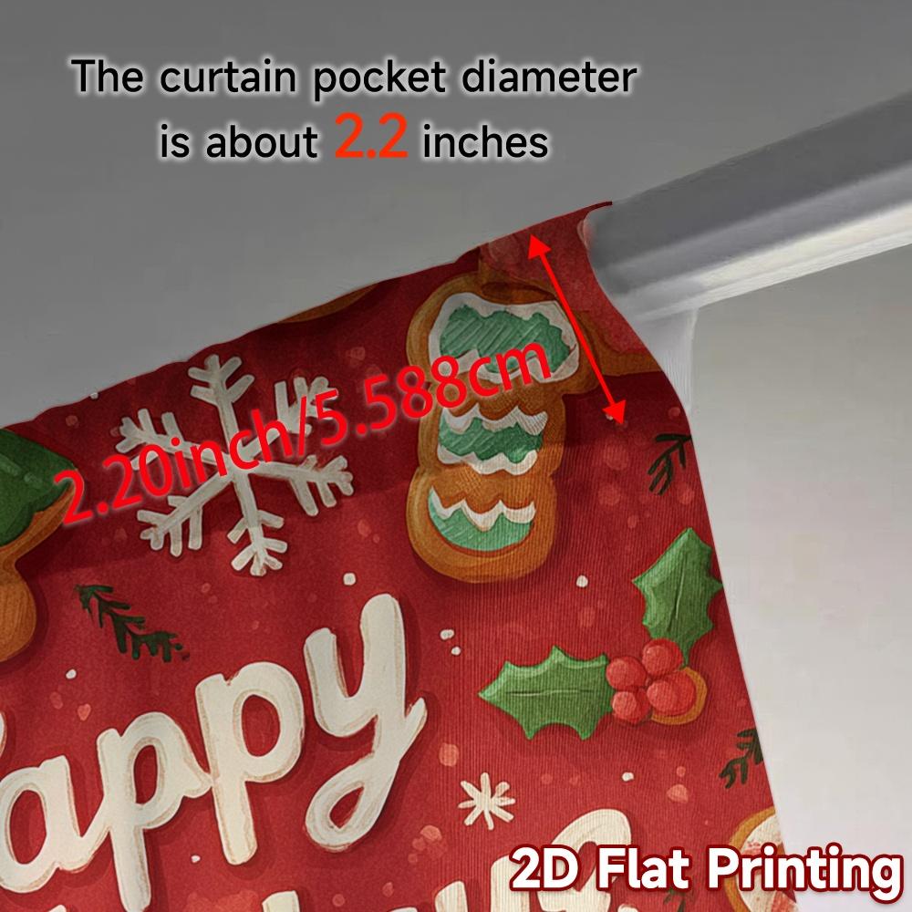 2D Flat Printing  JIT 2pcs   Curtains (Without Rod) Festive Mug Bliss Fashionable Popular Curtains Versatile Fabric Curtains