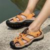 Summer Genuine Leather Sport Sandals Men Trekking Hiking Climbing Casual Sneakers Male Outdoor Soft Roman Wading Beach Shoes