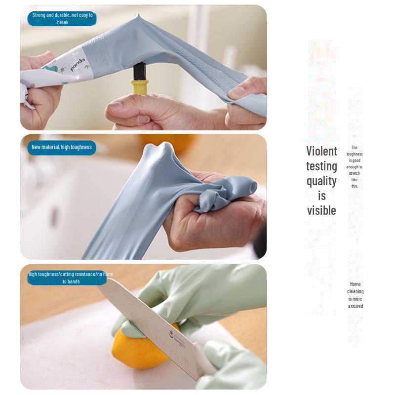 Bulaşık Yıkama, Temizlik ve Ev İşleri İçin Dayanıklı Su Geçirmez Lateks PVC Eldivenler