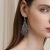 Chic Openwork Vintage Inspired Drop Earrings Lightweight Comfort Zinc Alloy Jewelry Gift for Her