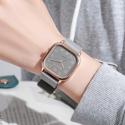 Fashion Square Women Watches Casual Silicone Strap Quartz Watch for Girls Clock Reloj Mujer