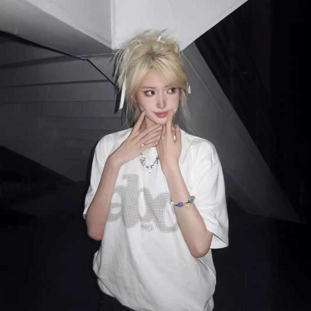 Plus Size Women's White Letter Print Short-Sleeve T-Shirt - Trendy Summer Casual Top