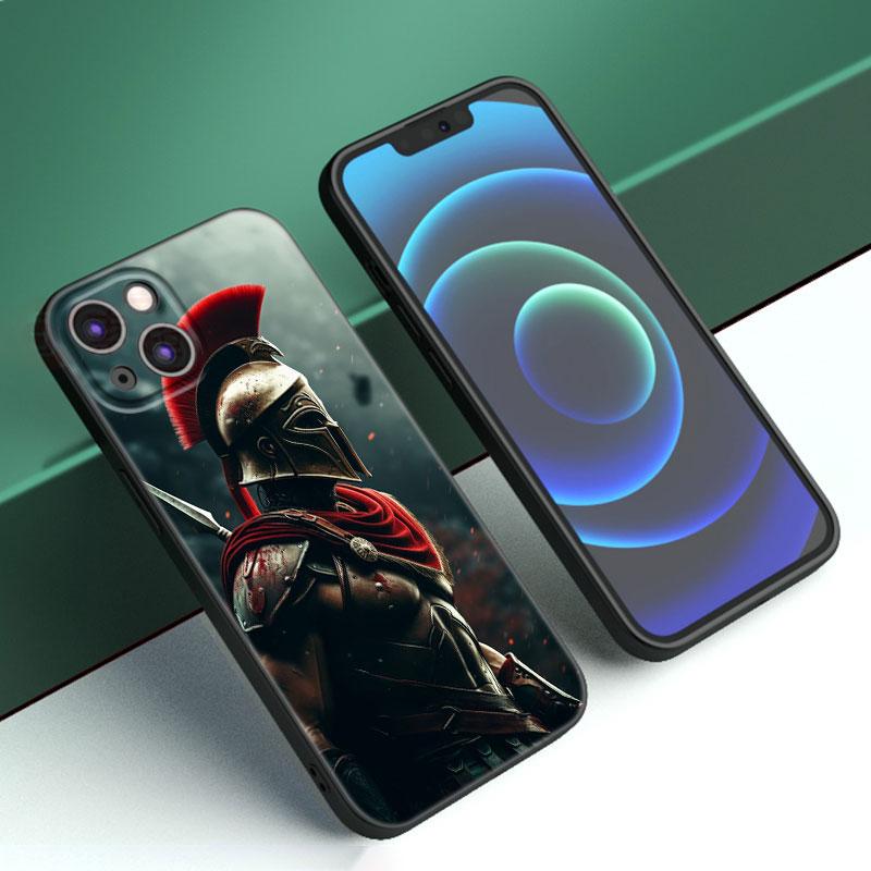 

Чехол для телефона Spartan для Apple iPhone 12 13 Mini 11 14 15 Pro Max 7 8 Plus X XR XS SE 2020 2022 черный силиконовый чехол iPhone 12