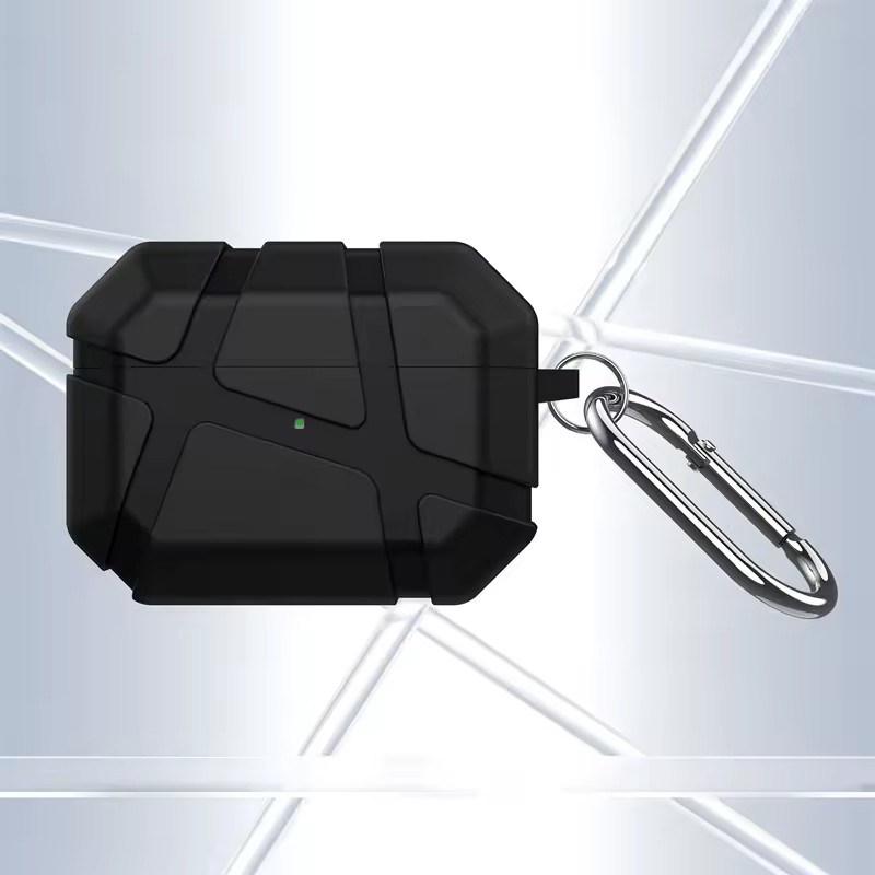 

Чехол для AirPods Pro 3 2025 Мягкий ТПУ Чехол для наушников для AirPods Pro 2 2-го Pro2 4 3 2 1 поколения Защитные чехлы с крючком AirPods 1/2 чёрный