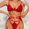 Toucheart 4 Piece Set Ladies Bra And Panty Lingerie Set Metal Chain Women Sexy Underwear Corset Fancy Party Nightwear Intimate Apparel