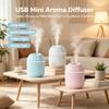 USB Mini Air Humidifier Aroma Essential Oil Diffuser For Home Car Ultrasonic Mute Mist Maker Diffuser with LED Color Lamp