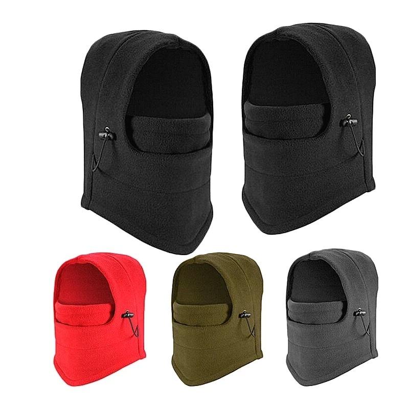 Winter Thermo-Fleece-Sturmhaube für Herren, Halswärmer, Wanderschal, wasserdicht, Jagd, Fahrradmütze mit Kapuze, Hals, Snowboard-Gesichtsmaske