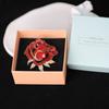Emaille-Blumenbroschen für Frauen, Dame, Strass, Schönheit, Pflanzen, lässige Party-Brosche, Geschenke