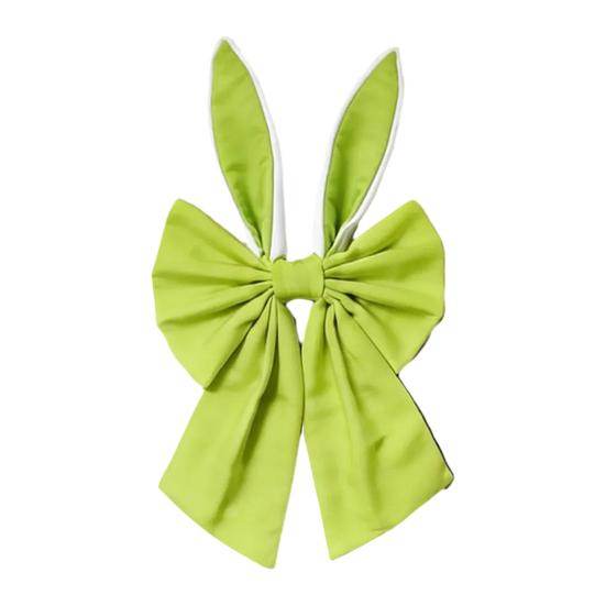 16-tums påskkransrosetter Glad påskkaninöronrosett för trädtopp Dekorativ tygrosett för vårhelg Ytterdörr Vägg Fönster Inomhus Utomhus