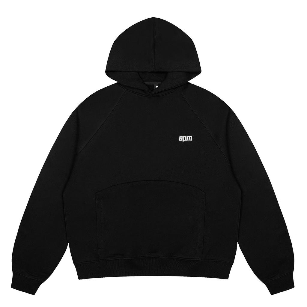 Trendige 6PM schwere Baumwoll-Reißverschlussjacke: Lockerer Schnitt, Streetwear-Stil mit aufgesetzter Stickerei.