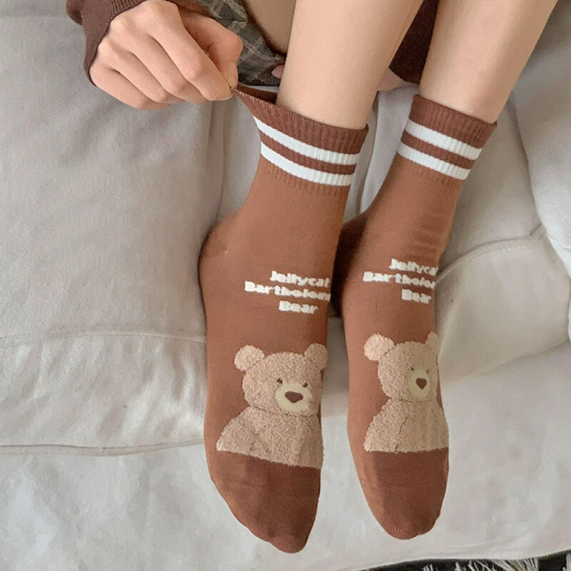 Marian Teddy Bear Socks 5-Pair Set 5-pair set