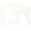 Vidaxl Foldable Party Tent With Walls, White, 2X2 M
