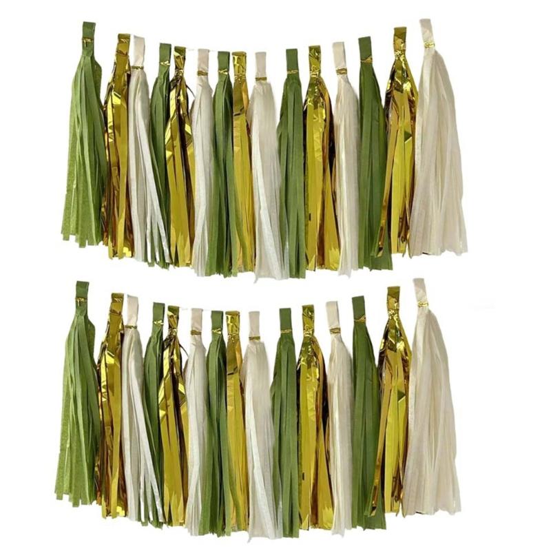 Colorful Paper Streamers Hanging Ornament for Wedding Decoration Baby Showers Birthday Holiday Party Supplies