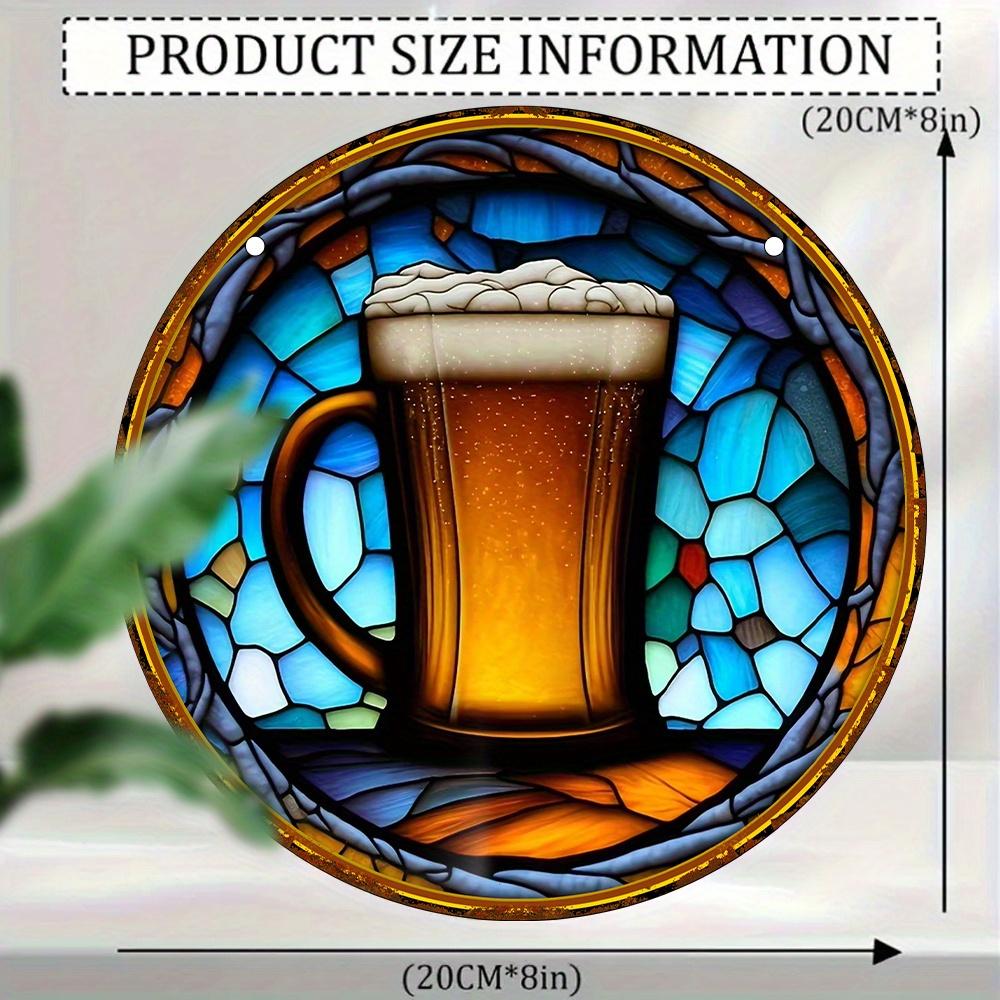 

1 шт. Классический деревянный знак поставки ледяного пива - Веселый бар и домашний декор, настенная вешалка на дверь, пивная декоративная витражная настенная подвеска, подходит