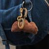 Snake Keychain Pendant Keychain Charm Desktop Sculpture, Feng Shui Brass Snake Statue Desktop Ornament Pure Copper Miniatures