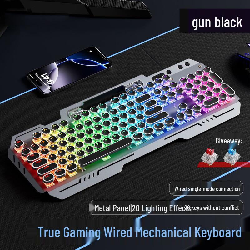 OLOEY Wired Mechanical Gaming Keyboard - Punk Style