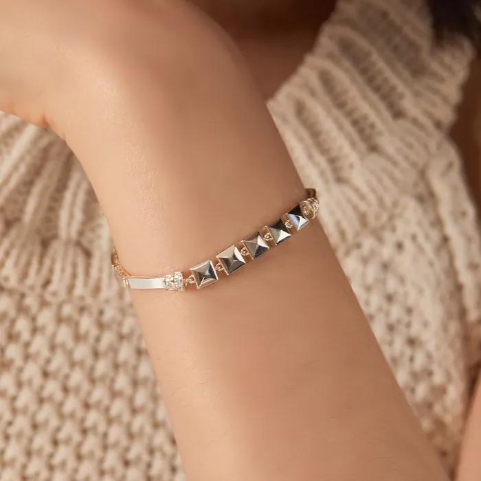 925 Silver Quinto Square Stick Line Silver Bracelet