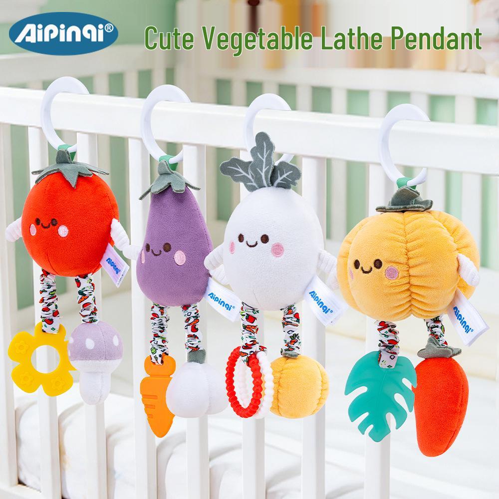 2026 Trendy Baby Crib Pendant & Stroller Fruit Plush Toy