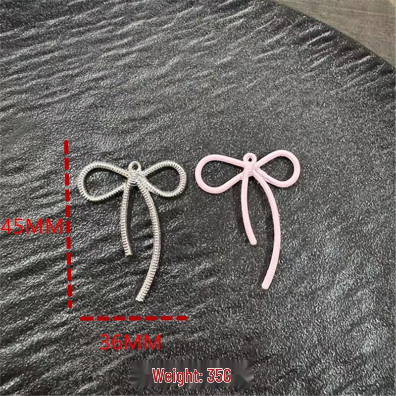 Trendy Bowknot Earrings & Pendants: Japanese & Korean Alloy Jewelry Charms