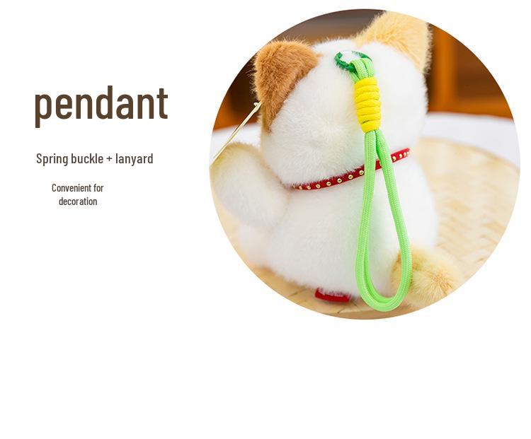 New Year Fortune Cat Plush Pendant Ornament - Rich Gift Treasure