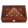 Wooden Box | Jewellery Box| Decorative Case| Kit| Vanity| Organiser For Women, Necklaces, cash, gold (8X5 Inches, Crown Natural)