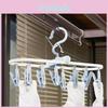 Modern Foldable Plastic Clothes Drying Rack With Clips For Efficient Drying