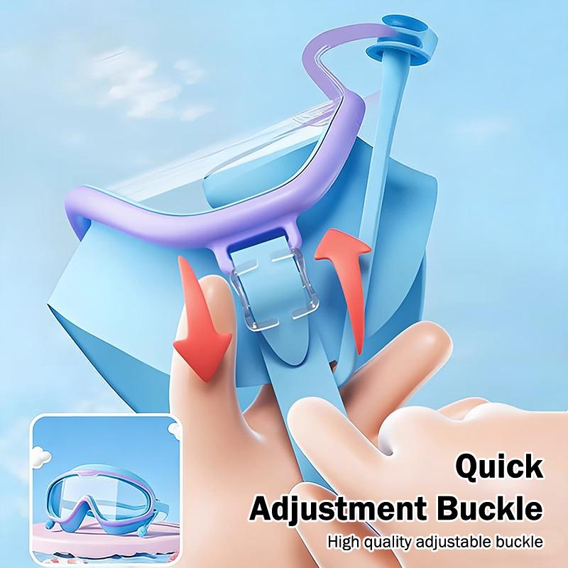 Kids Swimming Goggles Big Frame Hd View Anti-Fog Waterproof Children'S Swim Goggles Boys And Girls Multi-Color To Choose 1Pc
