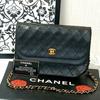 Matelasse Quilted Chain Shoulder Bag Lambskin, Double Flap, Black, Turn-lock, Gold-tone Hardware