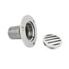 38MM Stainless Steel Floor Deck Cockpit Drain Boats Removable Cover Straight Drain