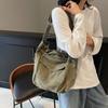 Fashion Texture Personalized Shoulder Bag Large Capacity Messenger Bag Commuter Student Tote Bag Simple Tutoring Bag