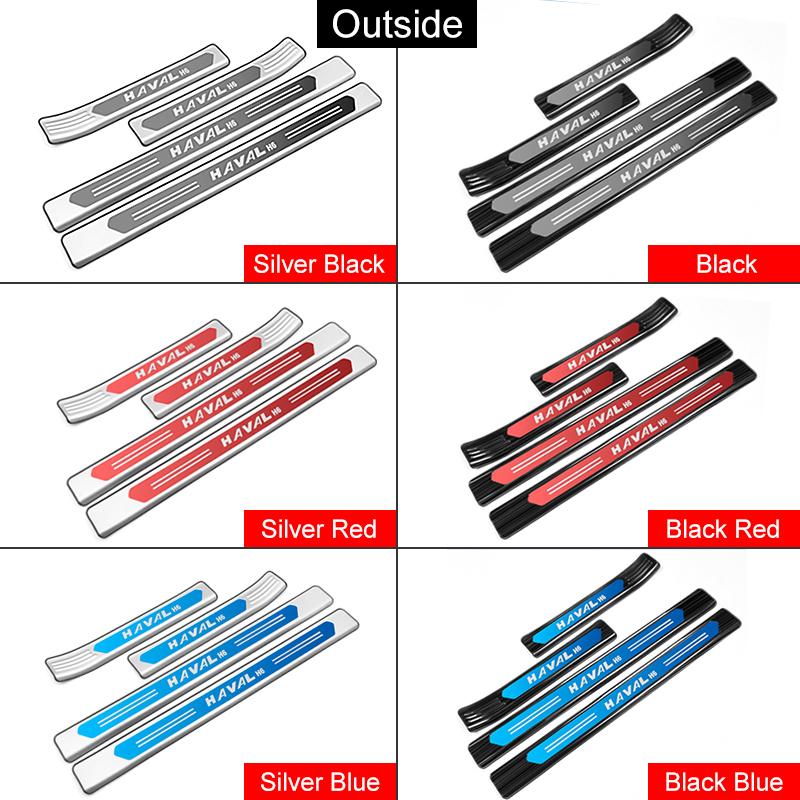 Für Haval H6 3. Generation 2022 2023 DHT-PHEV Edelstahl Autotürschwellenverschleißplattenabdeckung Willkommen Pedalgehäuseverkleidung