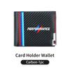 BAGD7 Car Sticker Men Wallet Carbon Fiber Coins ID Credit Card Holder License Passport Bag Gift For BMW 1 2 3 4 5 7 Series X1 X2 X3 X4