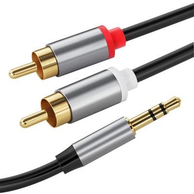 Premium 3,5mm auf Dual-Cinch-Audiokabel für Mobiltelefone und Lautsprecher/Subwoofer
