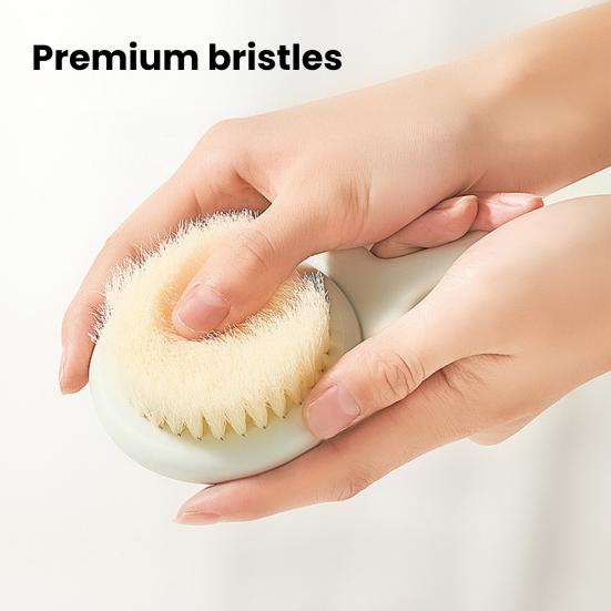Bath Brush Flower Shape Soft Bristle Long Handle Non-Slip Grip Cleaning Brush Gentle Skin Cleaning SPA Bath Tool Bathroom Accessory