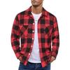Men's Plaid Casual Long Sleeve Shirt Jacket, Versatile Casual Outerwear for European and American Style, Crossborder Fashion New Arrival
