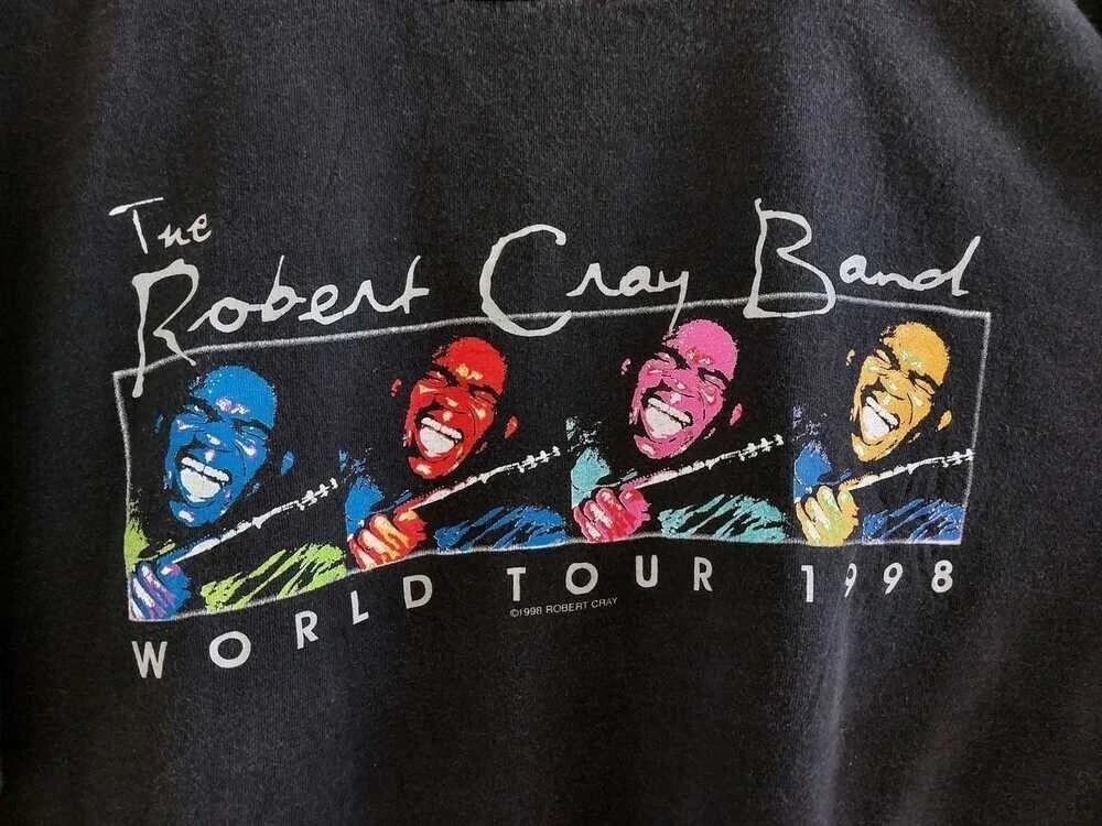 1998 World Tour THE ROBERT CRAY BAND Shirt Black Unisex S-2345XL 1side Unisex T-Shirt S
