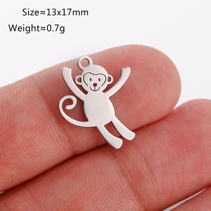 1Pc Stainless Steel Horse/Sheep/Giraffe Charms Cute Elephant Animal Pendant Diy Jewelry Making Accessory For Necklace Bracelet