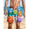 Summer Men's 3D Printed Beach Shorts Fashion Versatile Trend Breathable Casual Vacation Style