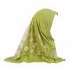 Fashion Instant Hijab Headscarf Fit 2-6 Years Old Girls Muslim Hijab Hat Islamic Headscarf Embroidery Full Cover Turban Caps
