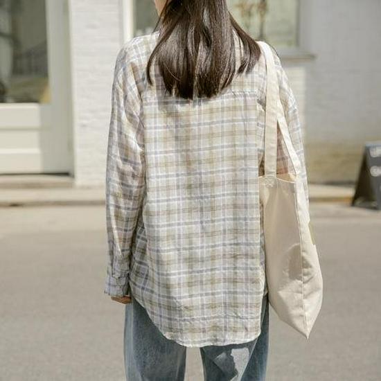 Women's Korean Retro Plaid Early Spring Jacket - Versatile, Sun Protection, Plus Size, Fresh Style