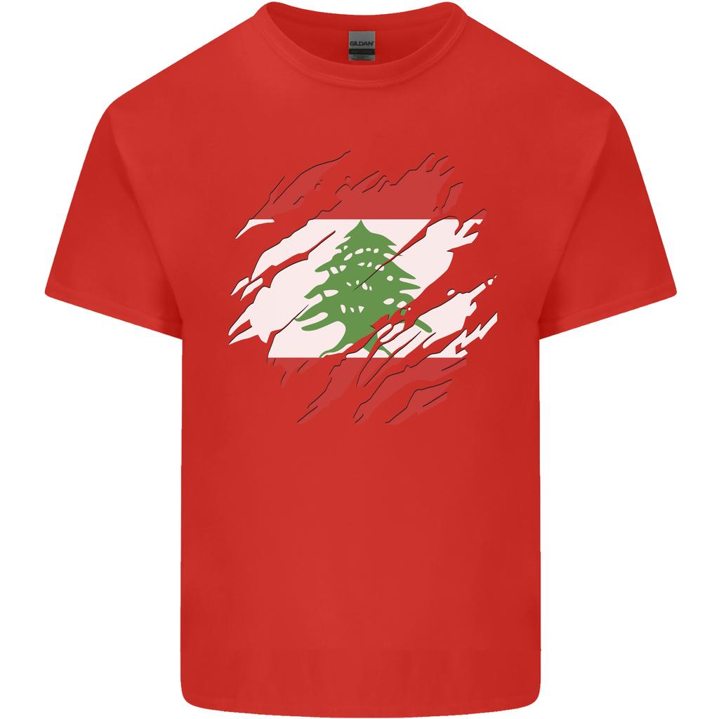 Torn Lebanon Flag Lebanese Day Football Unisexs Light Cotton TShirt