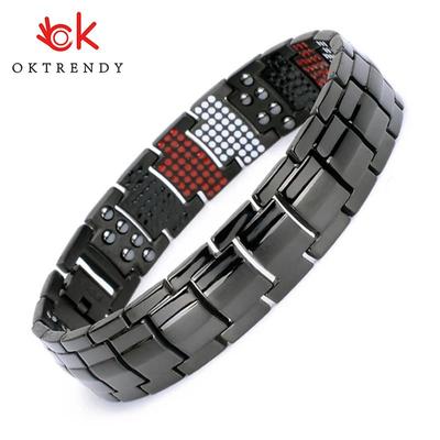 Pure Titanium Magnetic Bracelet Men Black Chain Men Bracelet Hematite Magnetic Therapy Bracelet for Women Benefits