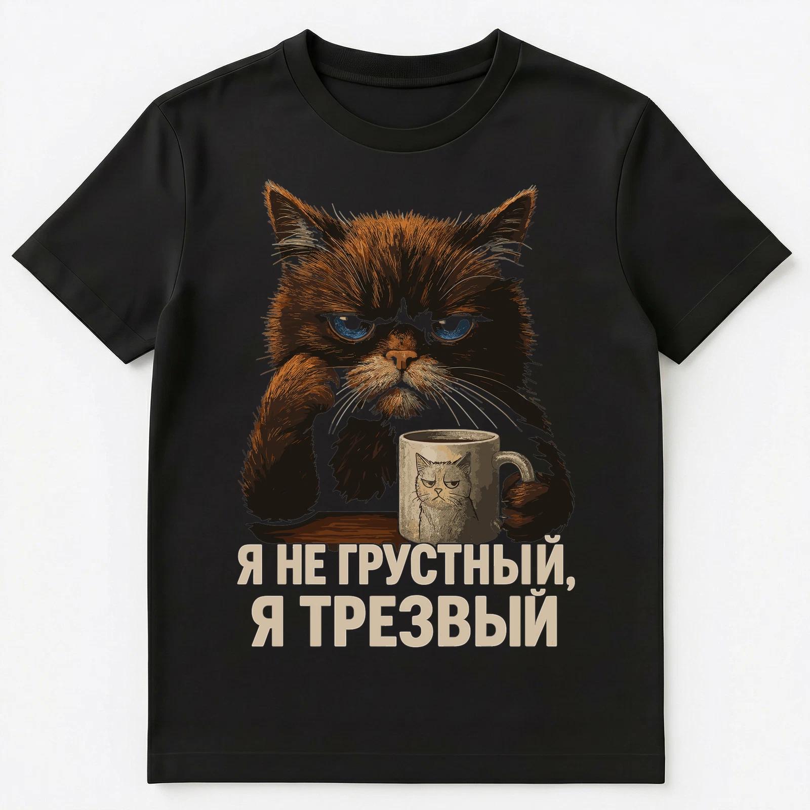 Im Not Sad Im Sober Funny Russian Unisex T-Shirt L