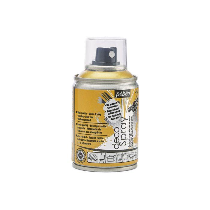 Peinture en bombe - pébéo - decospray - dorée - 100 ml - loisirs créatifs