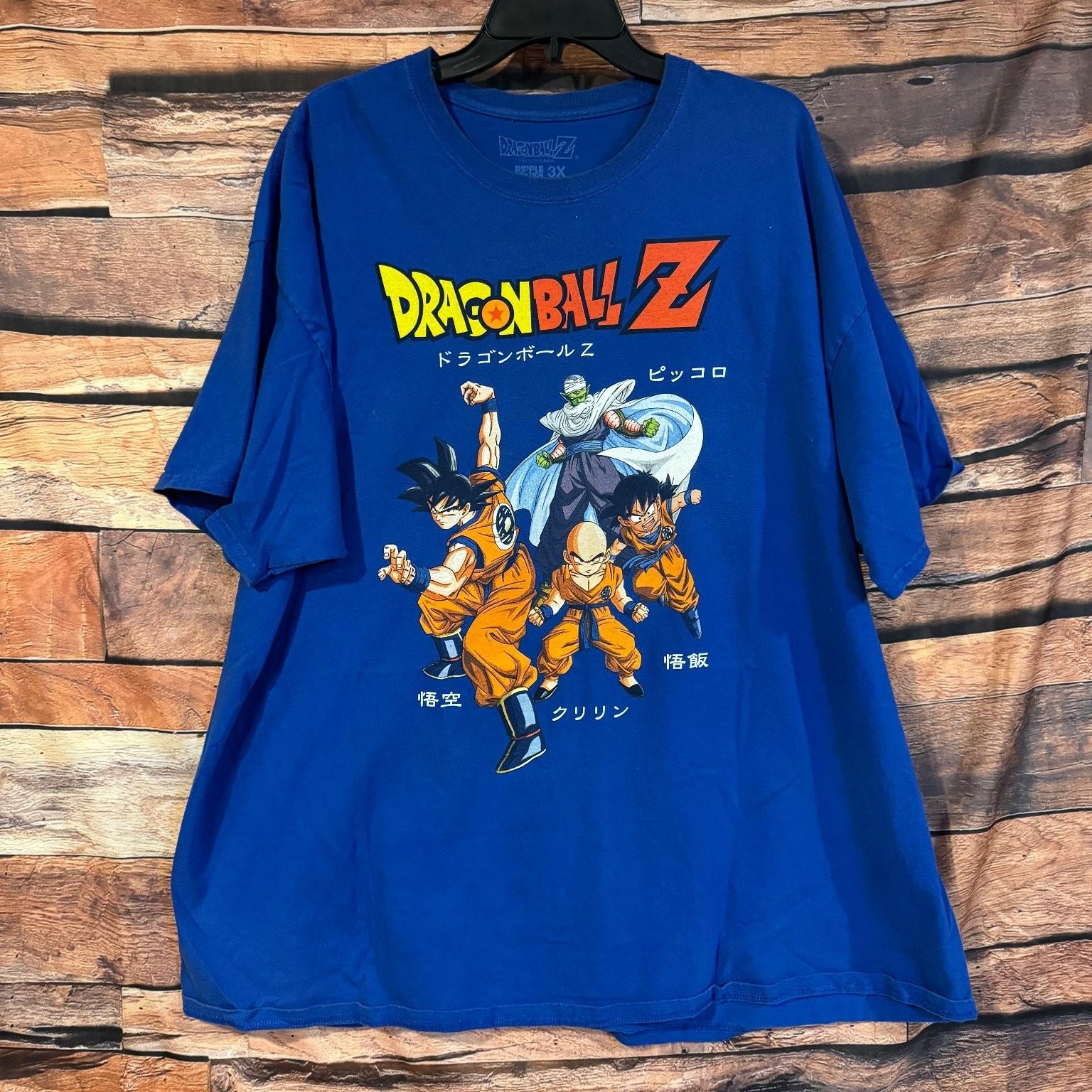 Ripple Junction Men s Blue 3X Dragon Ball Z Anime Graphic Cotton Unisex T-Shirt L