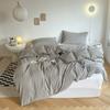 Ins Solid Color Washed Cotton Quilt Cover Single and Double Four Seasons Pure Cotton Quilt Cover