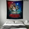 Stranger Things Wall Tapestry Aesthetic Wall Hanging Printed Fabric Blanket Decorative Tapestries for Bedroom Living Room Home Decor