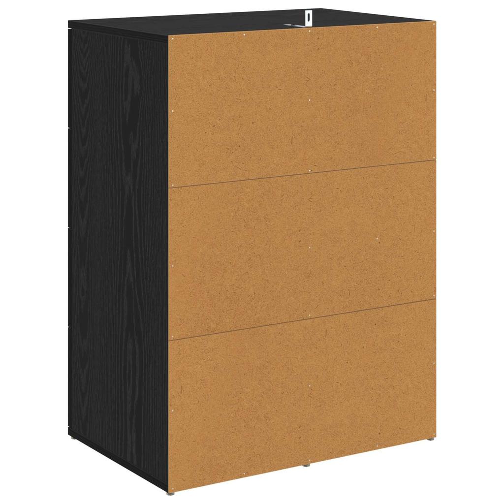 Sideboard in Black Oak Look 59 x 39 x 80 cm Particleboard
