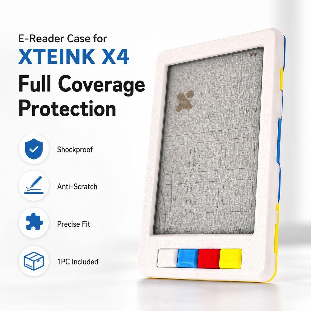Shockproof Protective Cover Anti-Scratch Portable Cover for XTEINK X4 E-Reader Protection